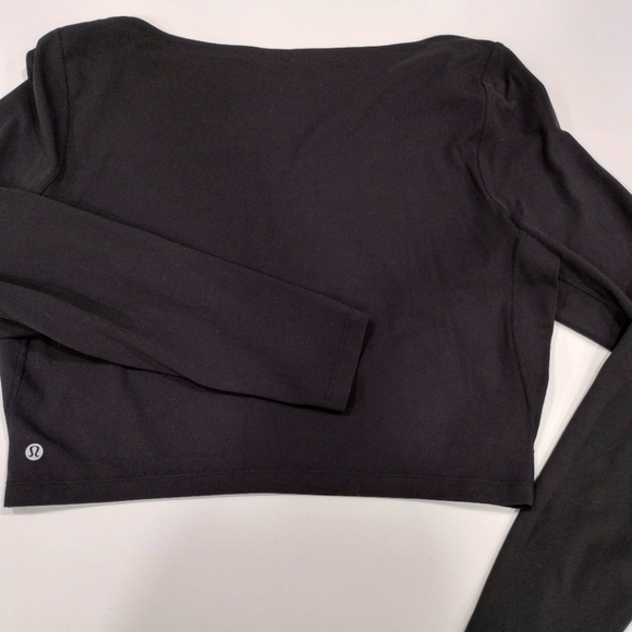 Ladies Lululemon Long Stretch Sleeve Crop Top - Picture 2 of 7